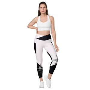 Crossover leggings with pockets